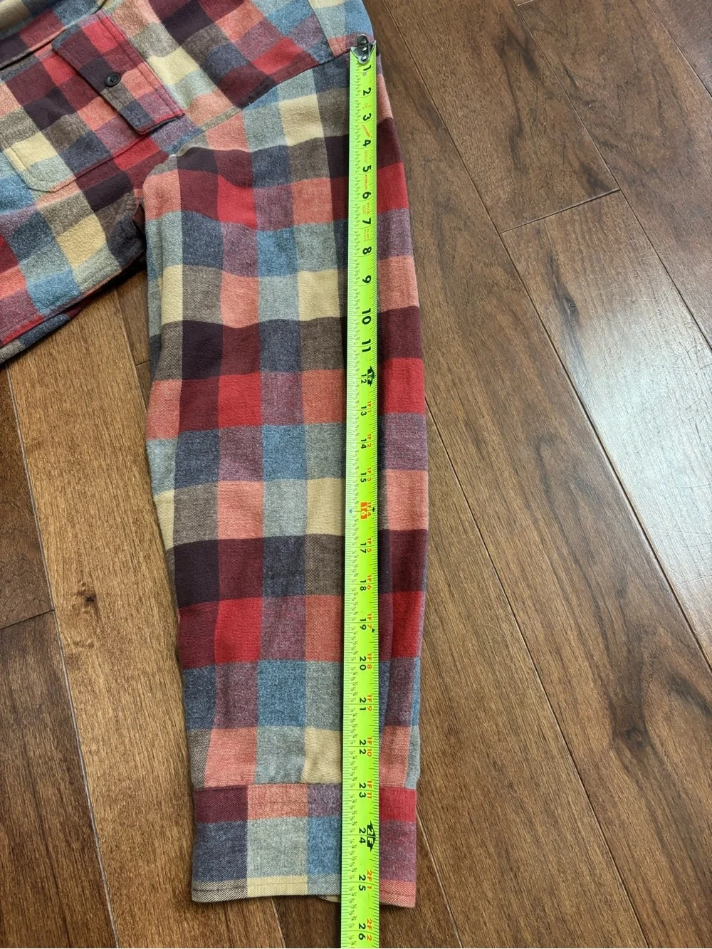 L.L. Bean Red Multi-Plaid Wool-Blend Shirt Jacket